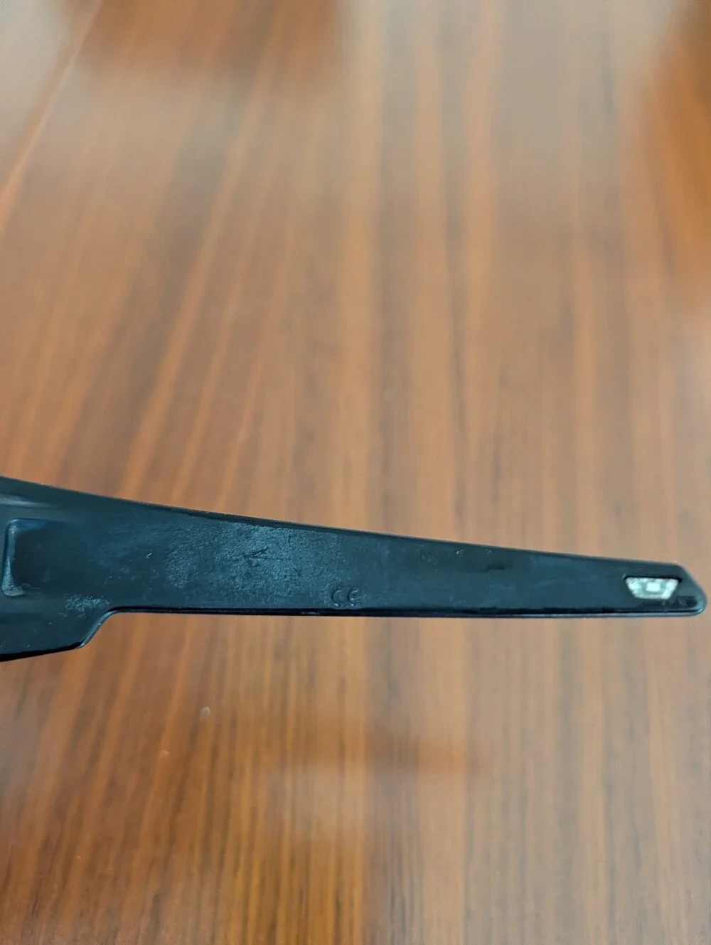 Oakley Black Wraparound Gascan Sunglasses with Silver Logo Pre Owned